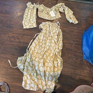 Faithful the Brand green skirt/ top set